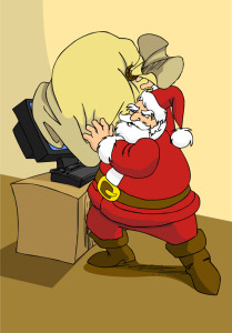 Xmas e-commerce series: Santa trying to send the gifts via inter