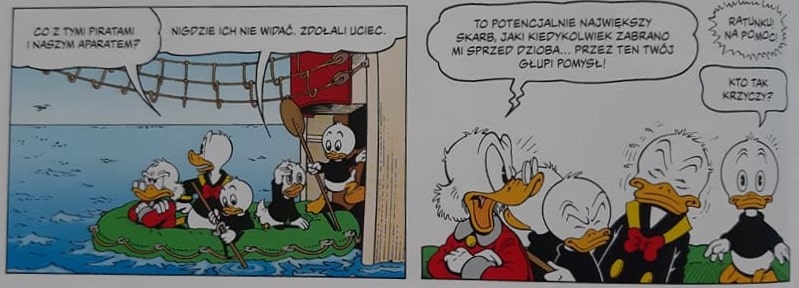 Wujek Sknerus i Kaczor Donald. Pod kopułą