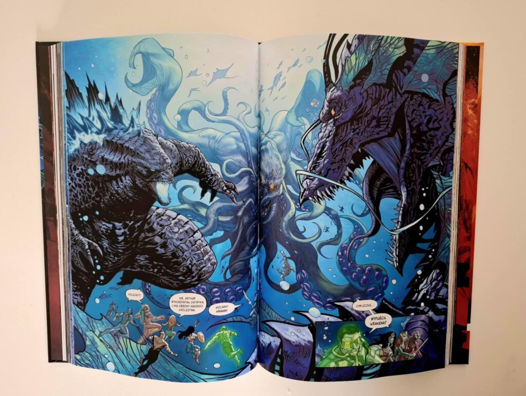 Liga Sprawiedliwości kontra Godzilla kontra Kong - okładka