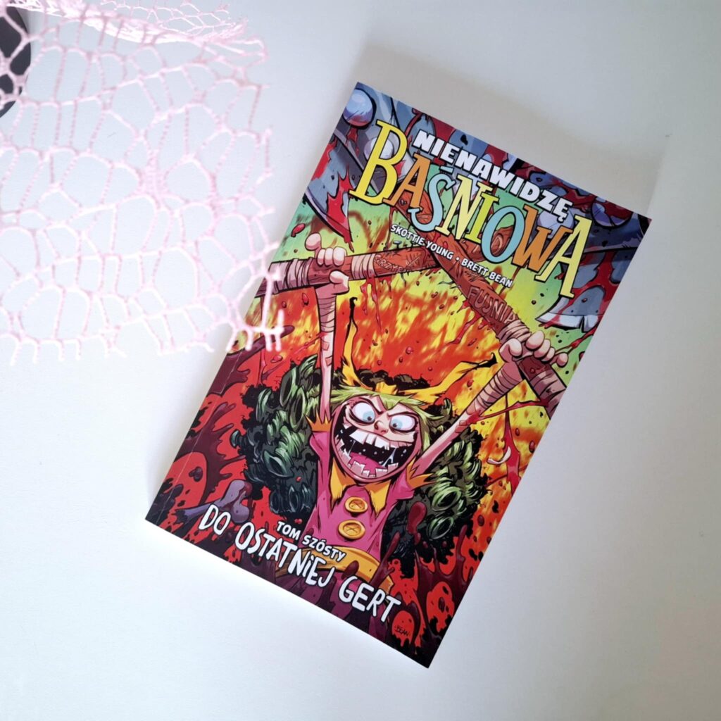 Krwawa, ironiczna i pełna czarnego humoru podróż po świecie bajek. „Nienawidzę Baśniowa. Do ostatniej Gert” to brutalna satyra na dzieciństwo.